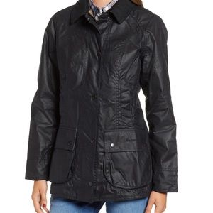Barbour Beadnell Waxed Cotton Jacket Size 14 US